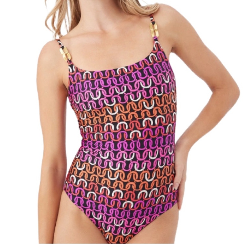 NWT Trina Turk Echo Multi-color One Piece - Sz 8